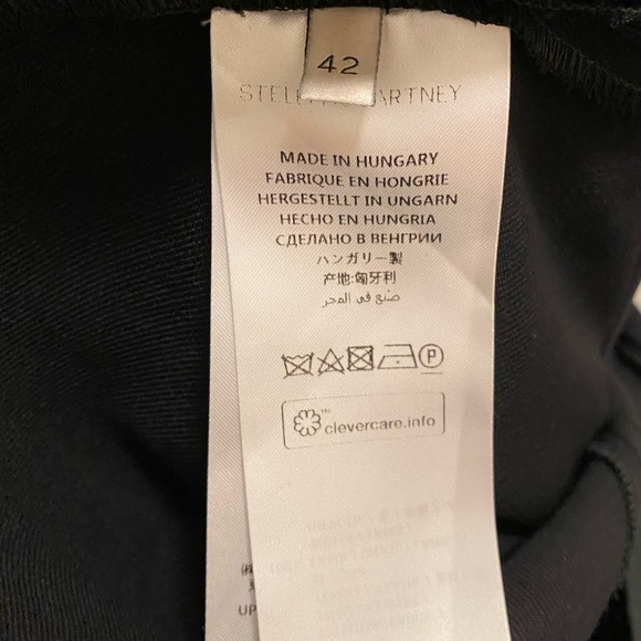 Stella McCartney Black Cropped Wool Crepe Flared Dress Pants Size 42 (US 10) - Picture 6 of 10